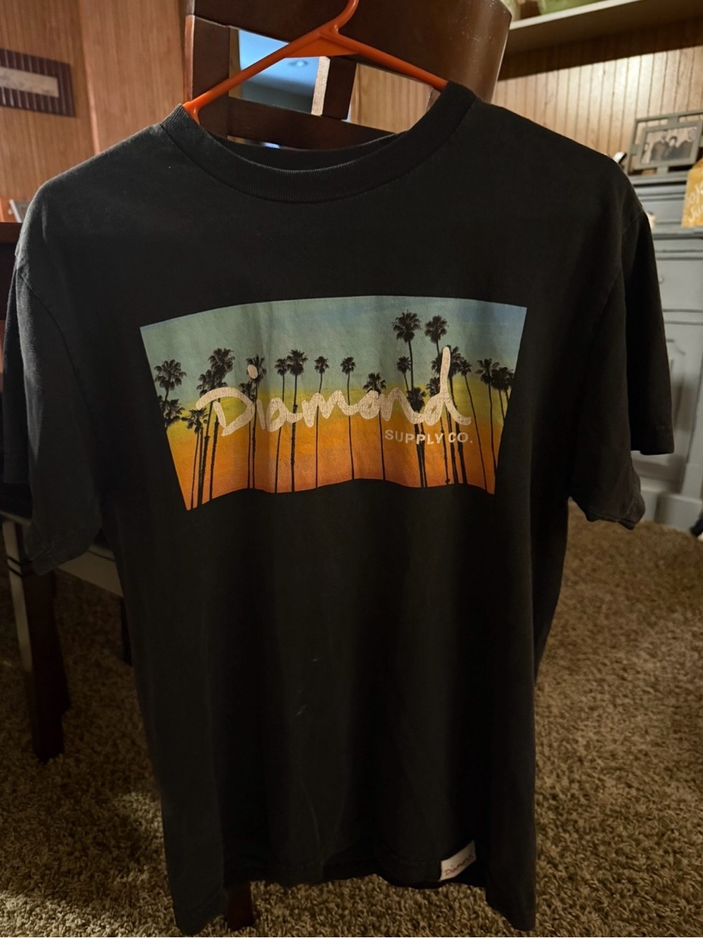 Diamond Supply Co. Sunset Palms Graphic Tee Size Medium